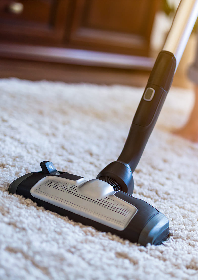 tete aspirateur sur une moquette grise